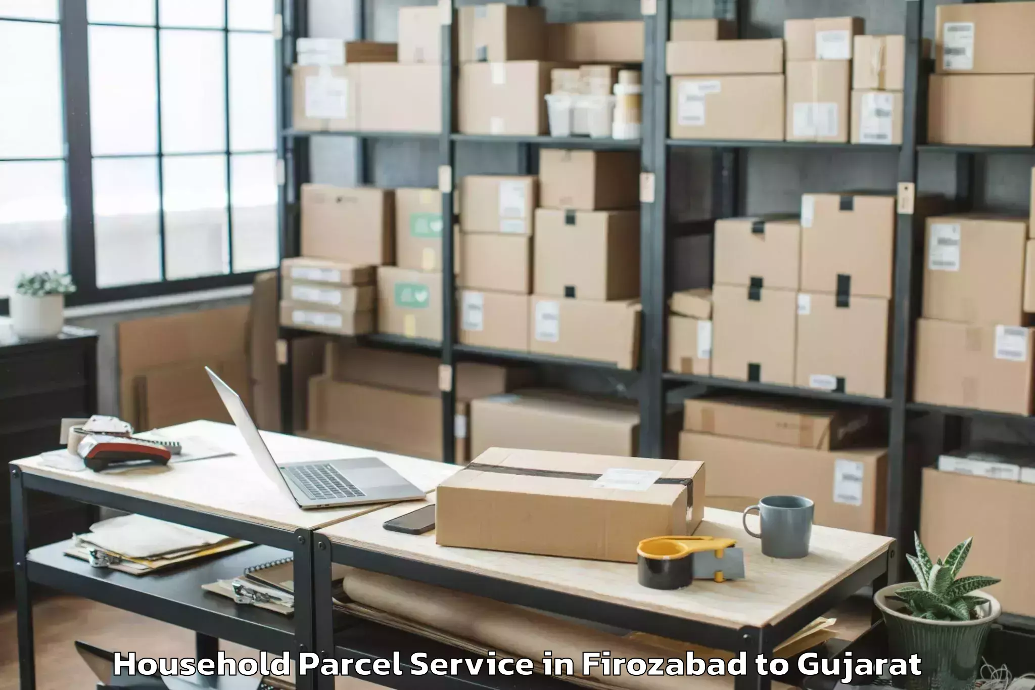 Firozabad to Porbandar Airport Pbd Household Parcel Booking